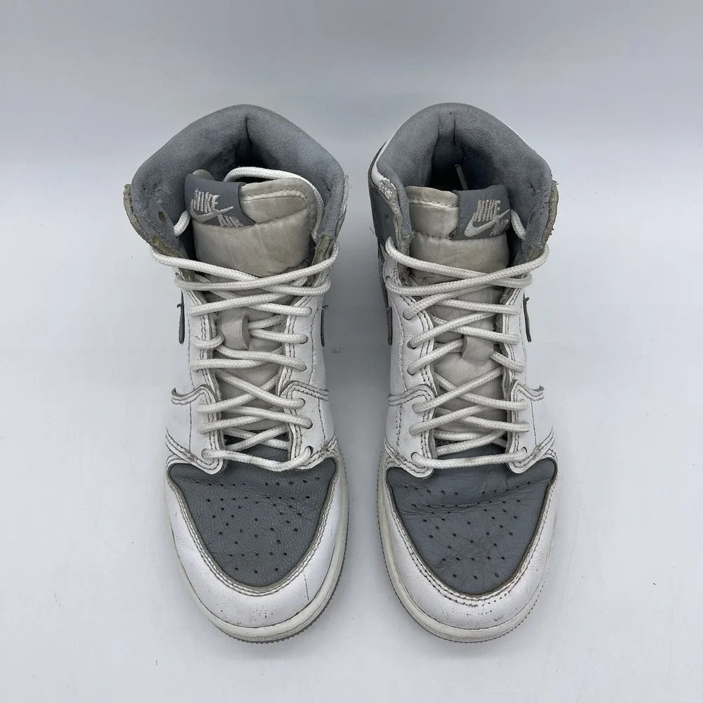 Nike Air Jordan 1 Retro High OG GS Youth Size 4Y Sneakers 575441-037 Gray White